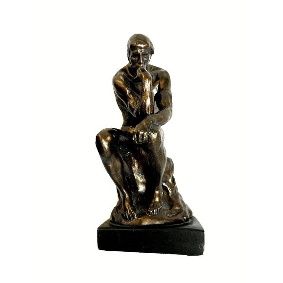"The Thinker" by Auguste Rodin Sculpture Statue - Alva 1993 - Vintage 6.5" h - Picture 2 of 8